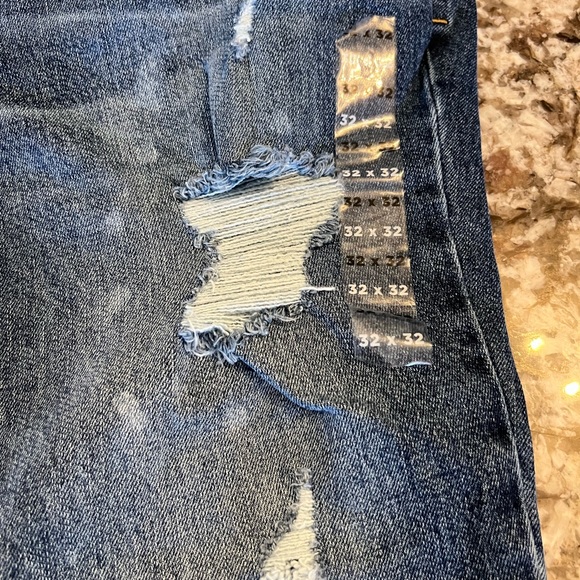 NEW Pac Sun Womens Jeans 32 x 32 Stacked Skinny Distressed Stretch Ripped NWT - Picture 6 of 10